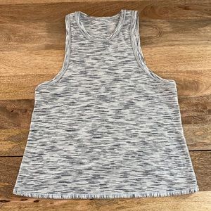 Lululemon high neck tank top heathered white